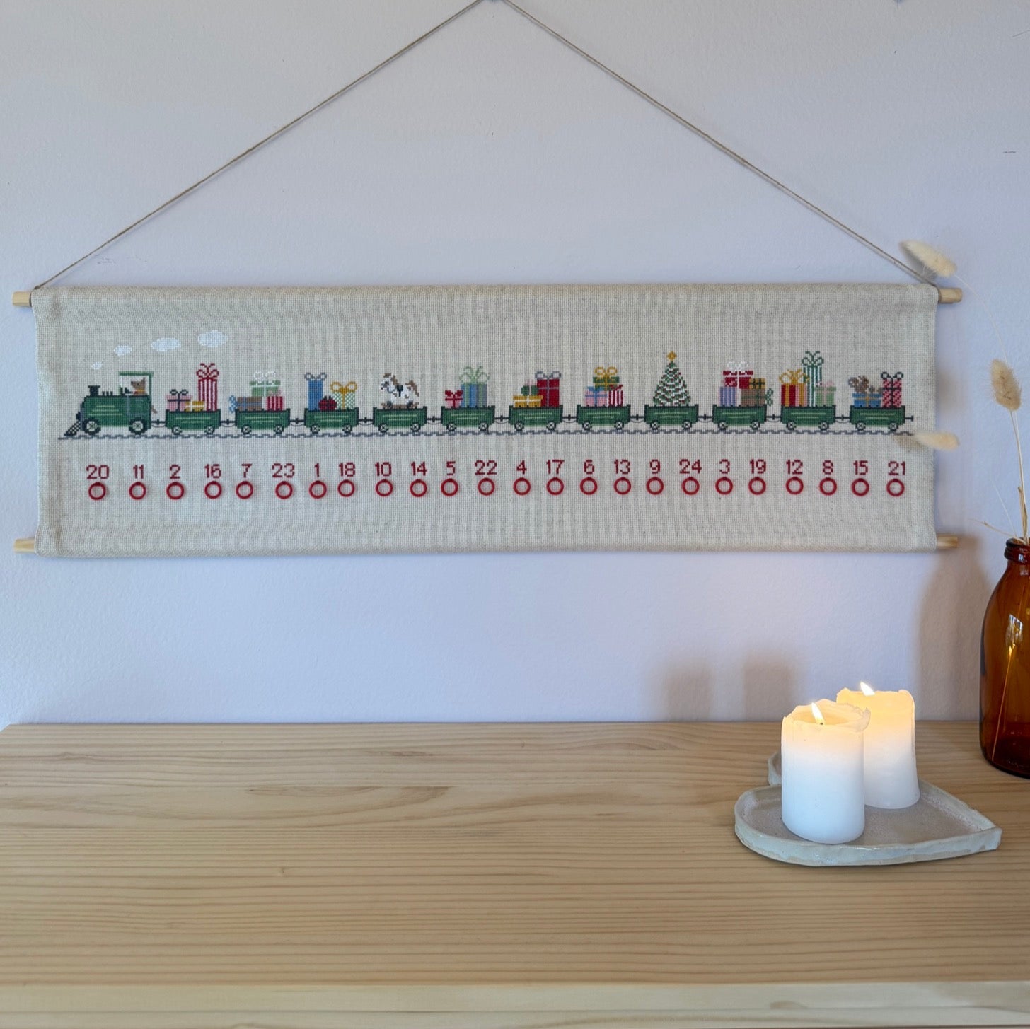 Gavetoget julekalender 2039-8 Str. 25 x 80 cm.