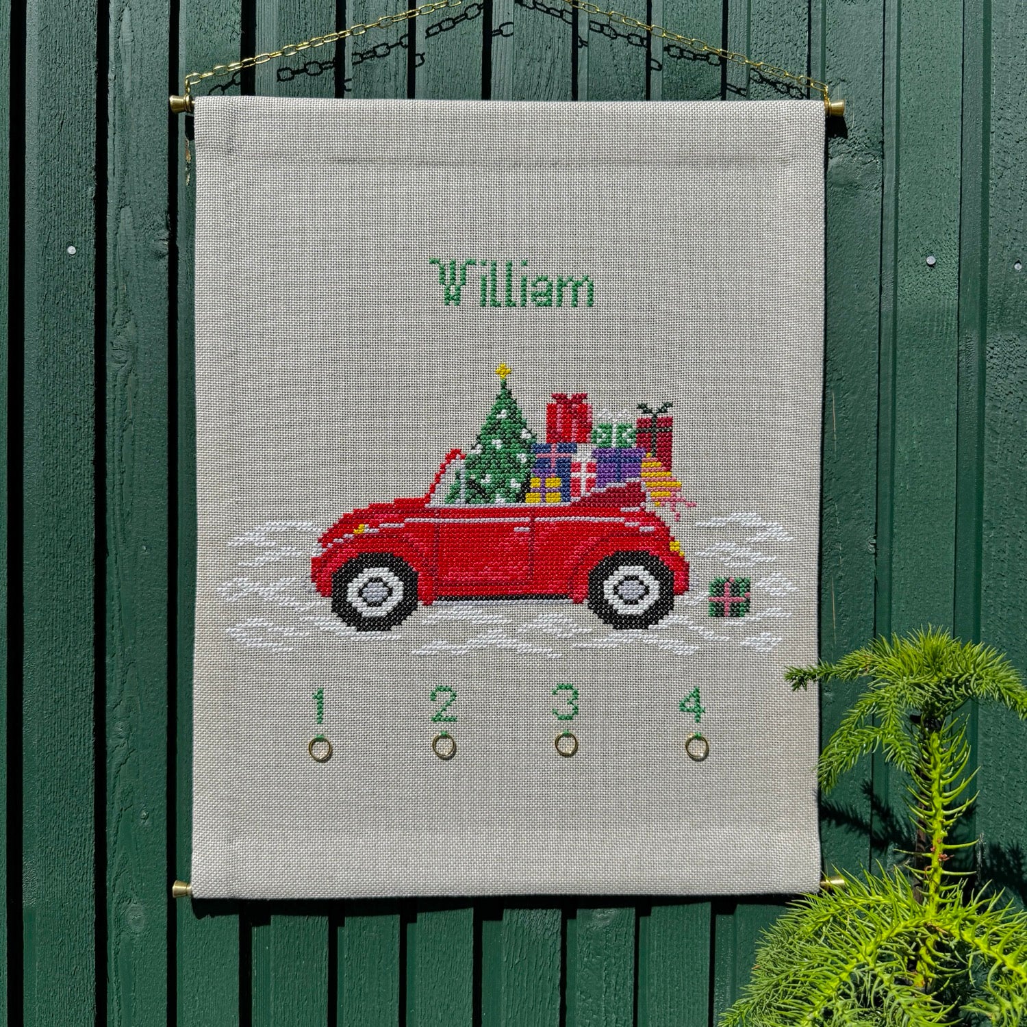 Gavebilen adventskalender 2039-9 Str. 35 x 45 cm.