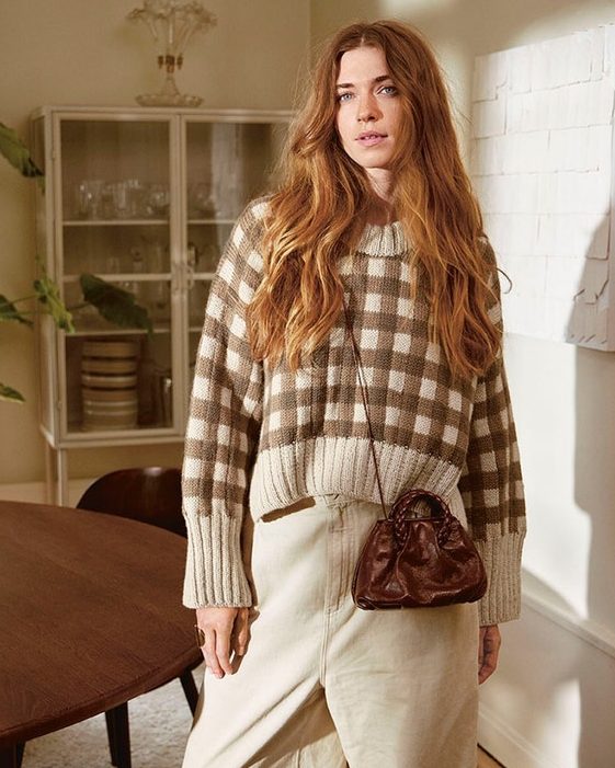 Gingham Sweater // Sandnes Garn - Strikkekit