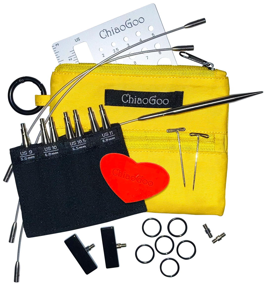 Chiaogoo - twist shorties sæt 8 cm large // Udskiftelige rundpindesæt