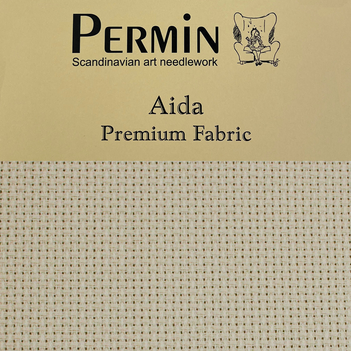 Broderistof 43x50 cm - Lambswool - Aida Premium Fabric (5,4 thr/cm)