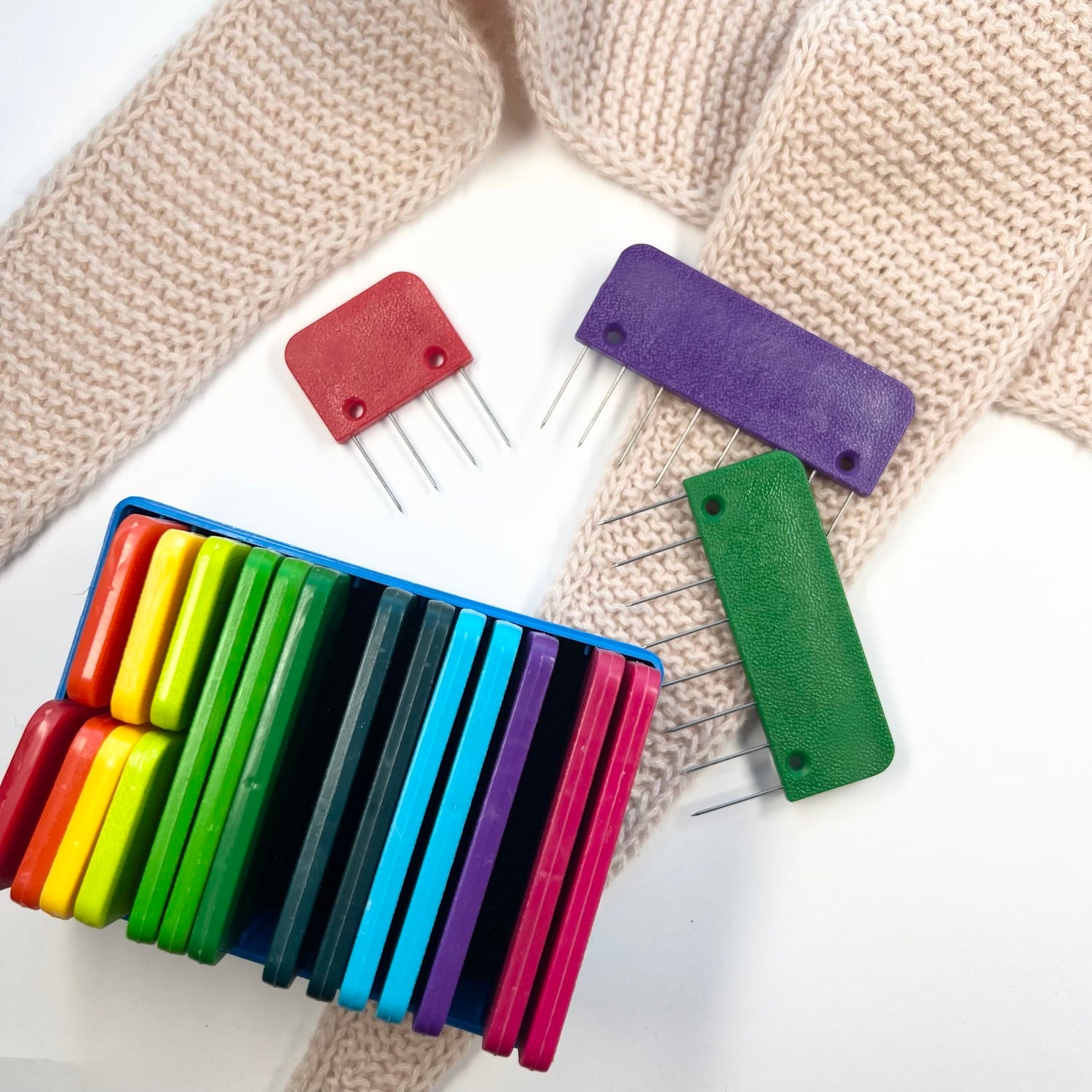 Knitpro Rainbow Nålekammesæt / Blokning