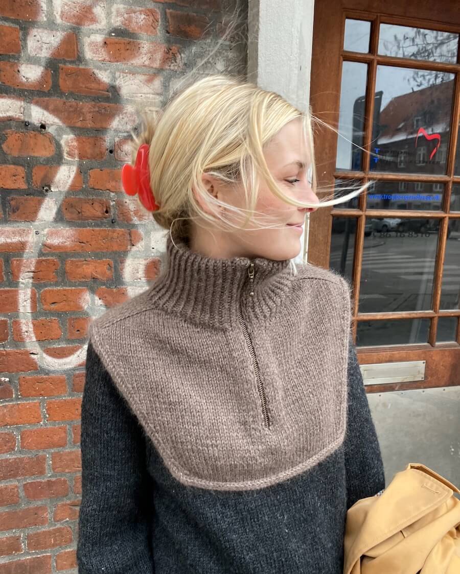 Zipper Neck Petiteknit - Udprintet opskrift