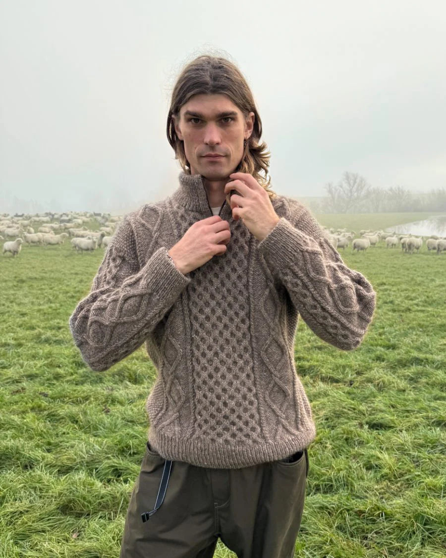 Dagmar Zipper Sweater Man // Petiteknit - Strikkekit