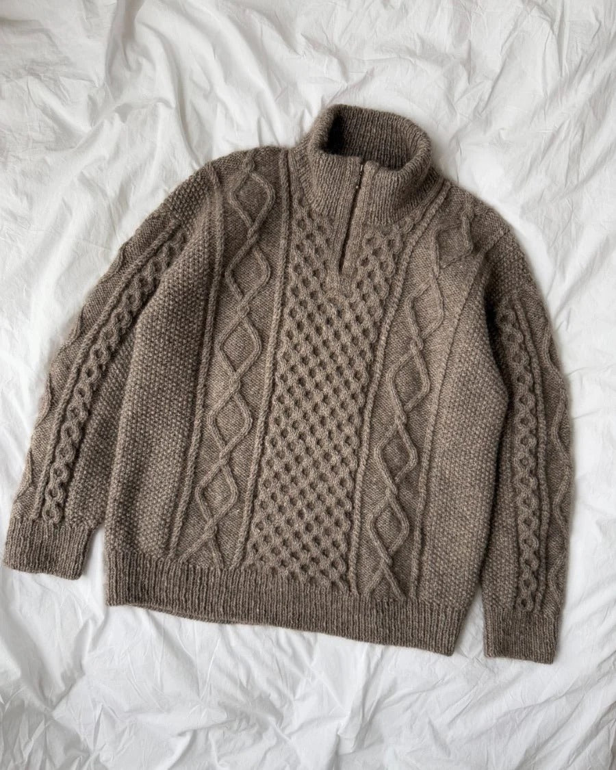 Dagmar Zipper Sweater Man // Petiteknit - Strikkekit