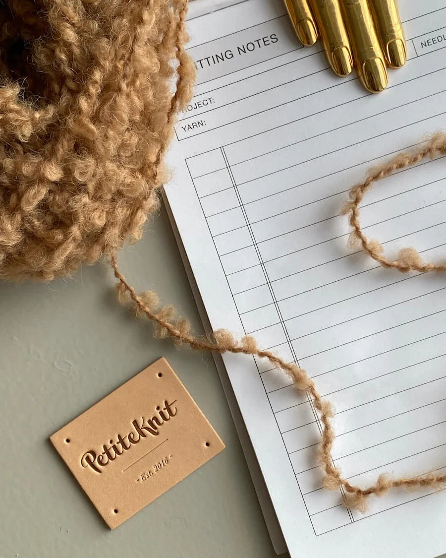 Læder-label - Petiteknit