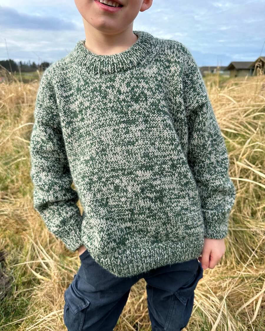 Melange Sweater Junior // Petiteknit - Strikkekit