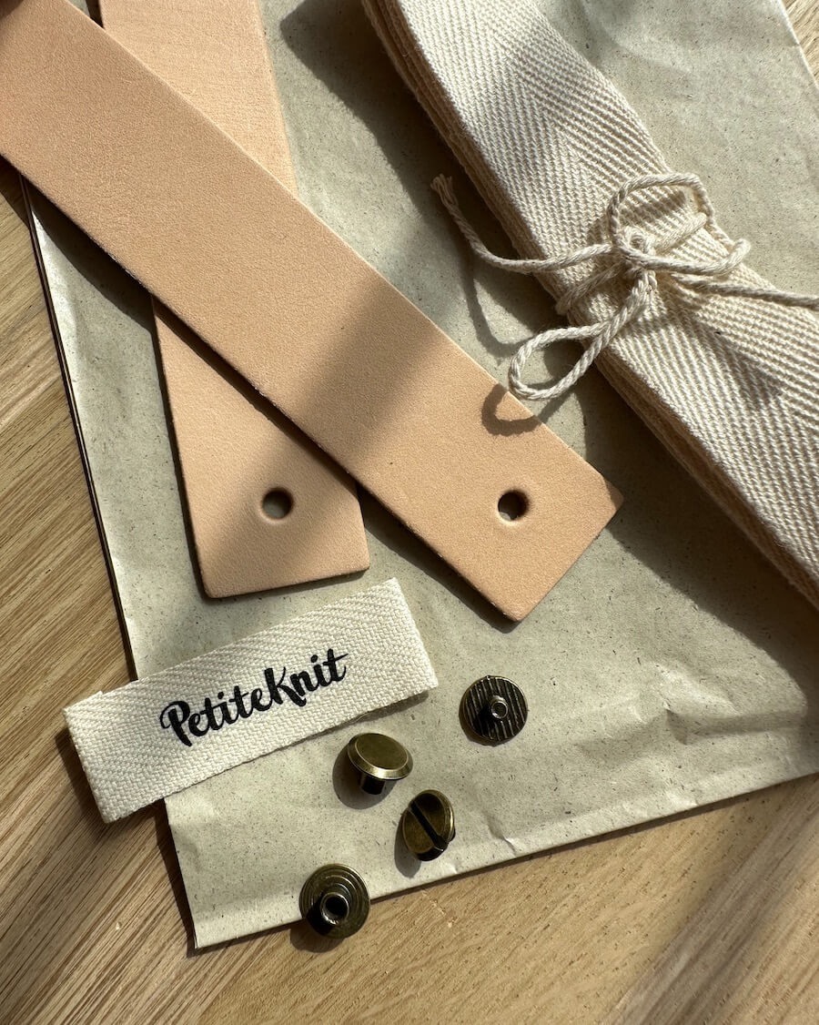 Petiteknit Læderstrop til Terrazzo Bag
