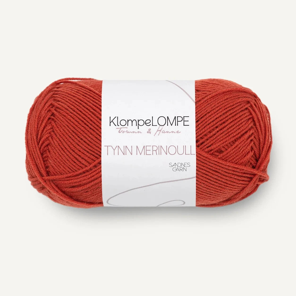 Tynn Merinoull Sandnes Garn / KlompeLompe 3837 Rød Tegl