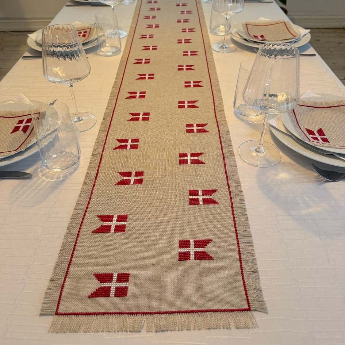 Løber - Kun Flag Løber 2056-DK Ca. 30 X 181 Cm