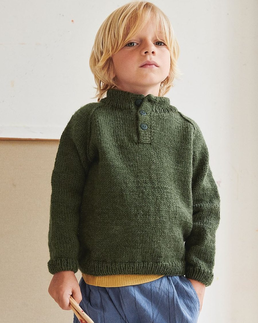 Henriks Knappegenser // Sandnes Garn - Strikkekit