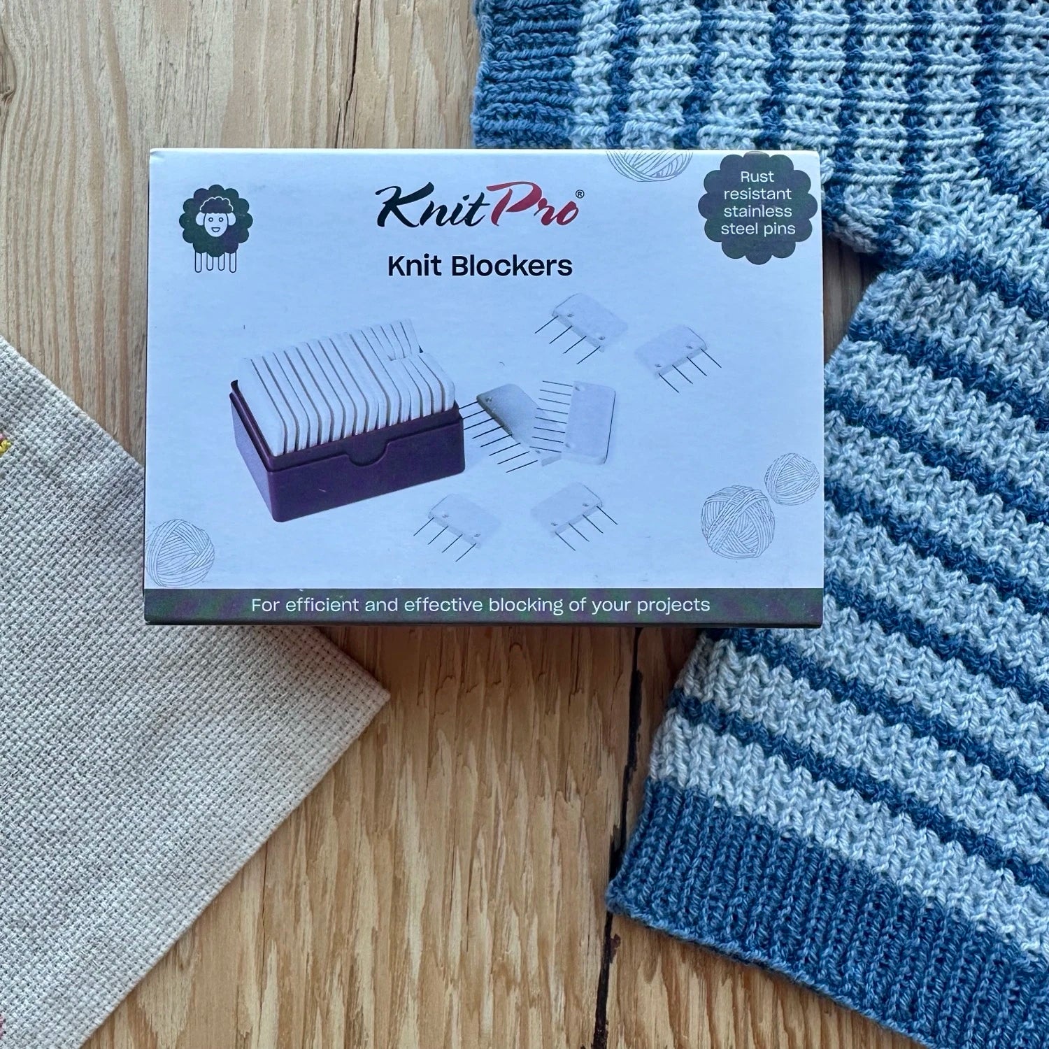 Knitpro Hvid Nålekammesæt / Blokning