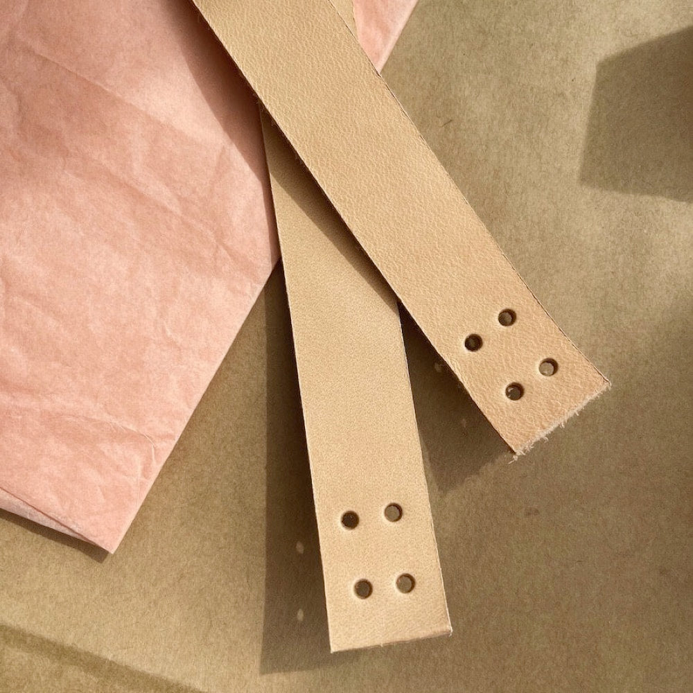 Petiteknit Læder stropper til French Market Bag.