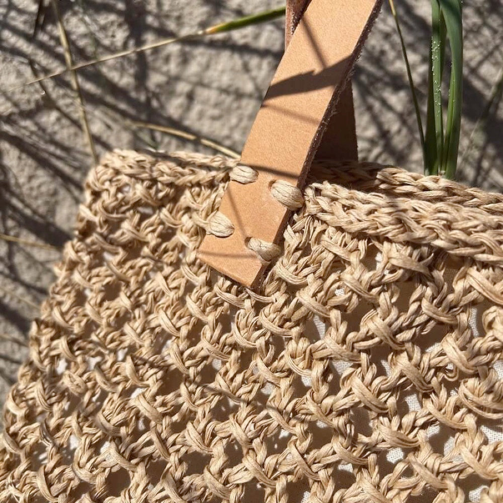 Petiteknit Læder stropper til French Market Bag.