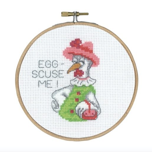 Egg-Scuse Me! - Broderikit