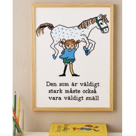 Sød og Stærk - Pippi Langstrømpe - Broderikit