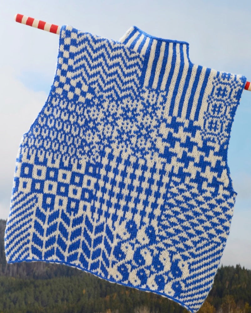Nordic Mix Vest // Rauma Garn - Strikkekit