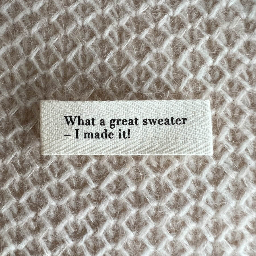What a great sweater I made! Label - Petiteknit