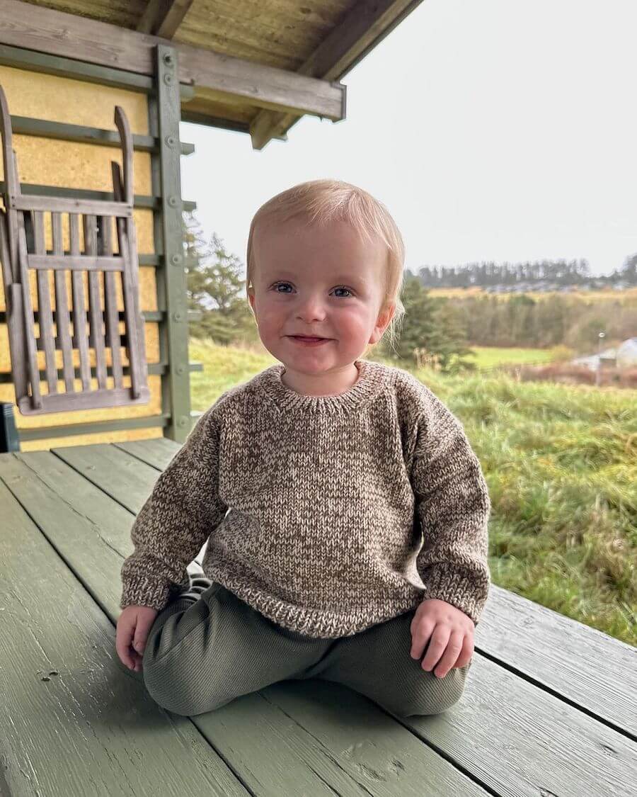 Melange Sweater Baby Petiteknit - Udprintet opskrift