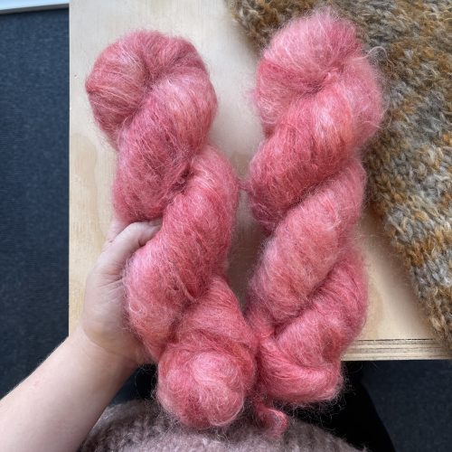 Strawberry Pink Chunky mohair
